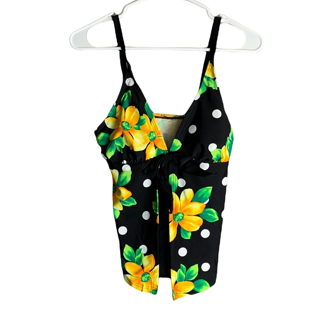 Tropical Honey Tie Front Tankini Top Size 8 NWT